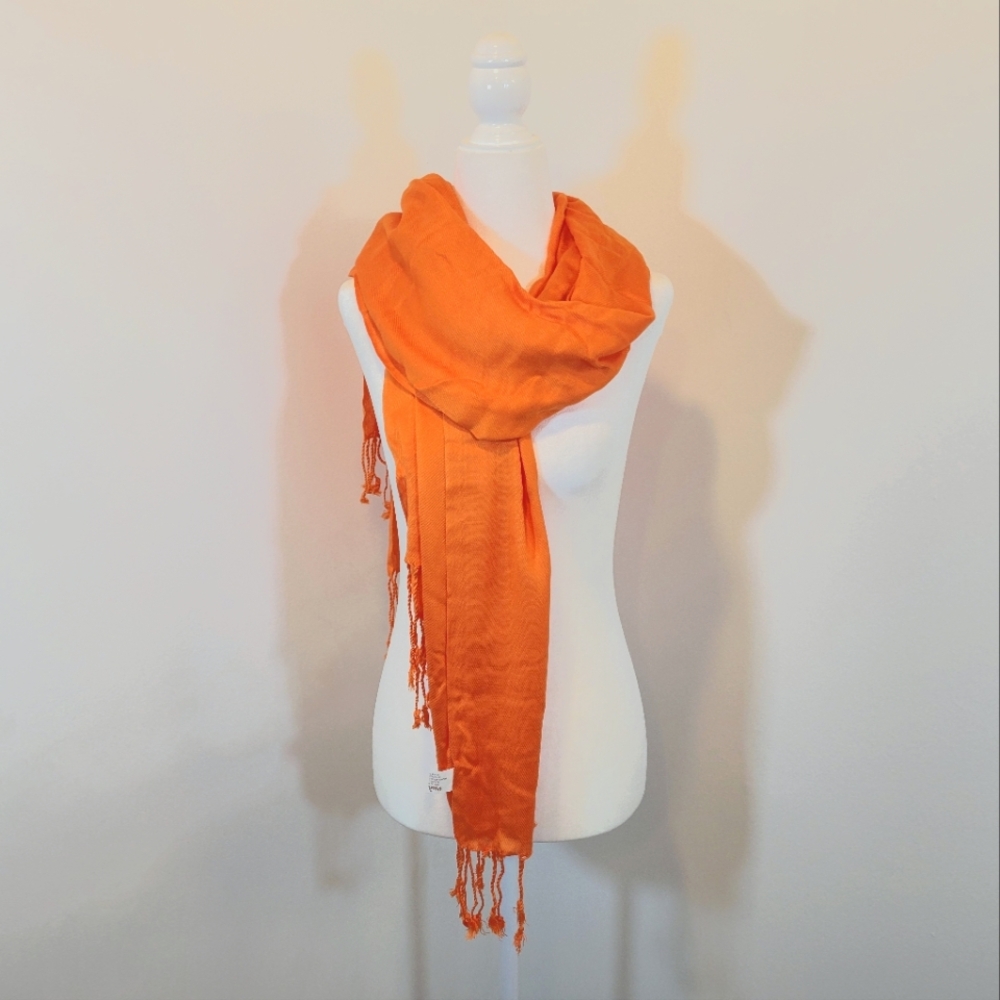 NWOT Pashmina Orange Scarf